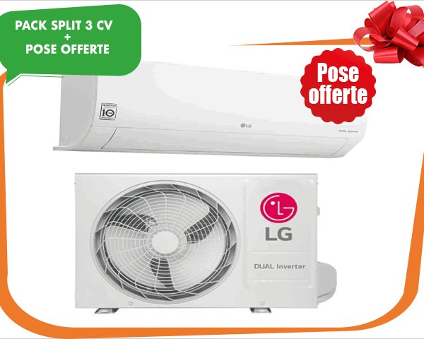 SPLIT 3CV LG DUAL INVERTER S4NQ24K23QD 24000BTU GAZR410+POSE OFFERTEw