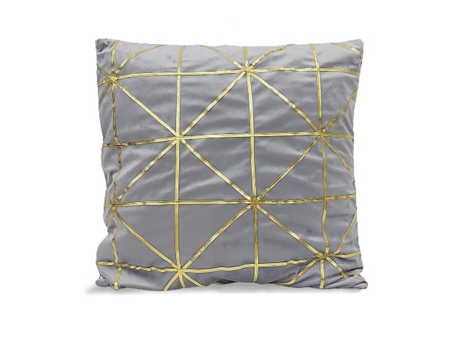 COUSSIN 46X46 GRIS DOREE