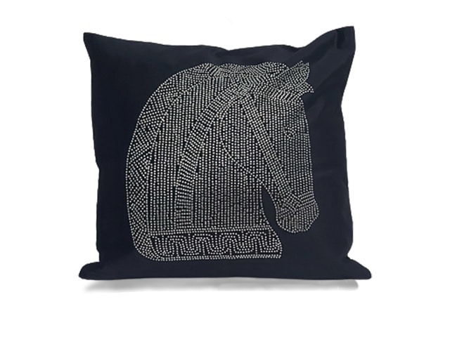 COUSSIN 46X46 NOIR ARGENTE
