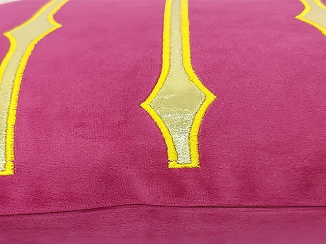 COUSSIN 46X46 REF C4607 ROUGE BORDEAUX DOREE