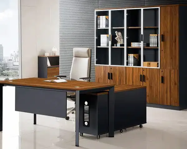 BUREAU DIRECTION AM01-1800 1800*800*750 BROWN 17+GREY