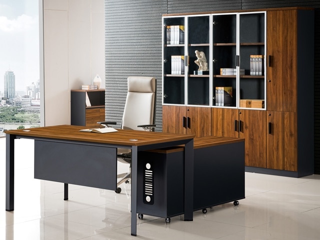 BUREAU DIRECTION AM01-1800 1800*800*750 BROWN 17+GREY