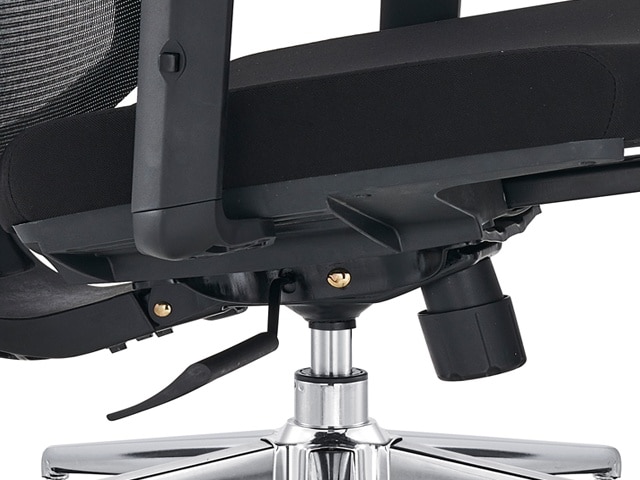 FAUTEUIL DOSSIER HAUT TISSU MYTON-ABO AVEC REPOSE PIED NOIR