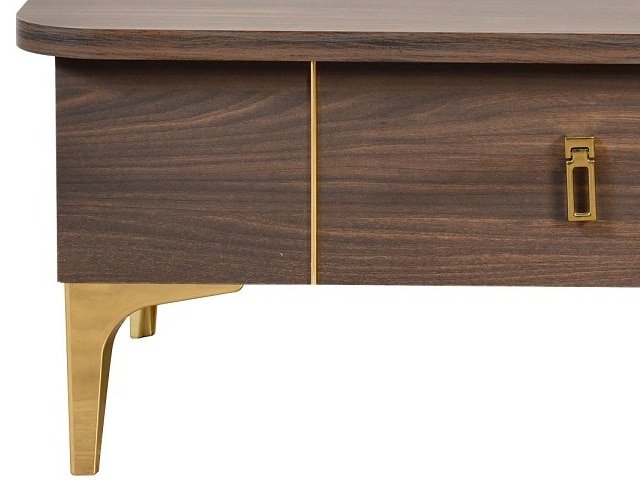 TABLE BASSE FENTON 995X685X96MM COULEUR MARRON BEIGE