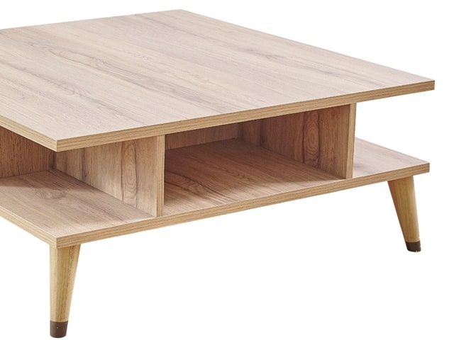 TABLE BASSE ANTIGO 1075*1075*101 COULEUR WALNUT