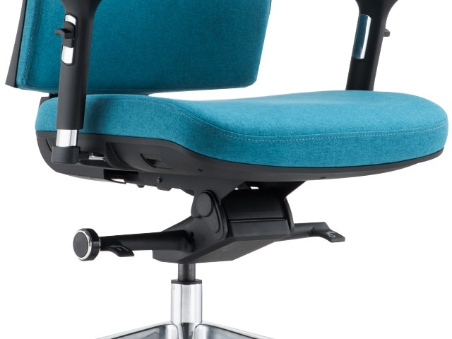 FAUTEUIL DOSSIER HAUT EN TISSU KB021H NOIR