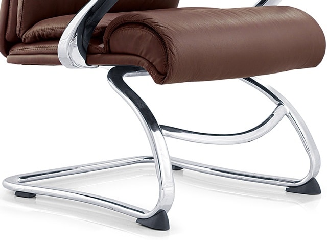 FAUTEUIL VISITEUR PU YS1102C MARRON C54 680*740*1025