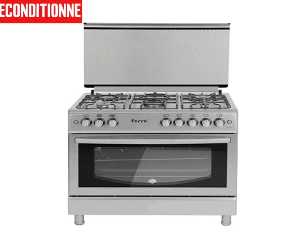 CUISINIERE 5 FEUX FERRE 90X60 F9P50G2 INOX RECOND 2