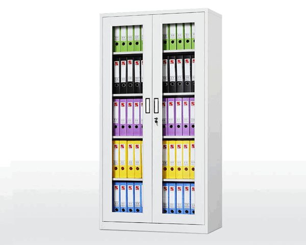 ARMOIRE METAL HAUT PORTE VITRE BATT KD-036A GRIS 1850*900*400 TOL 0.7