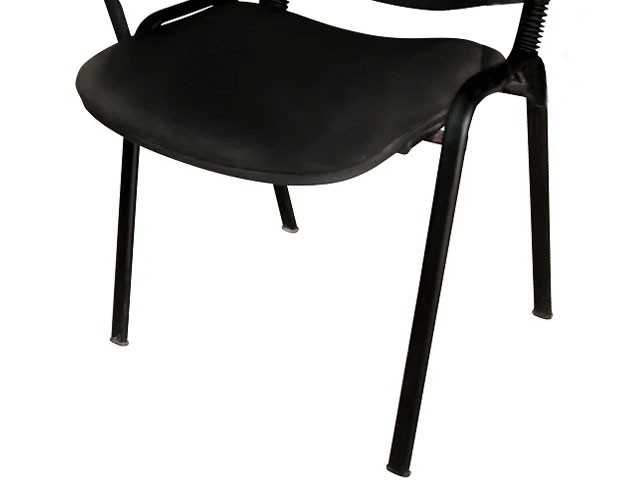CHAISE ECOLIER AVEC SUPPORT TABLETTE TISSU NOIR DA009