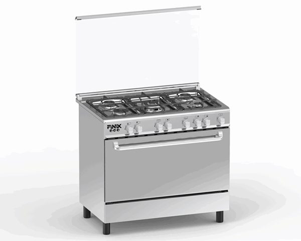 CUISINIERE 5 FEUX FINIX 90X60 G95ND-M (62V12T2G1X) INOX