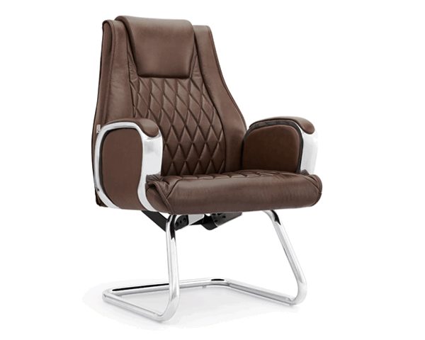 FAUTEUIL VISITEUR PU YS1202C MARRON C54 92*69*41