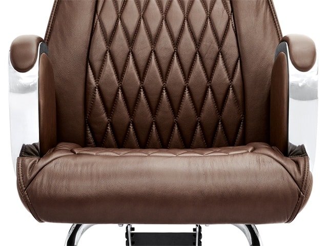 FAUTEUIL VISITEUR PU YS1202C MARRON C54 92*69*41