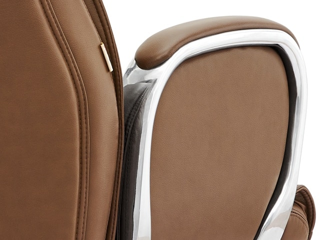 FAUTEUIL VISITEUR PU YS1202C MARRON C54 92*69*41