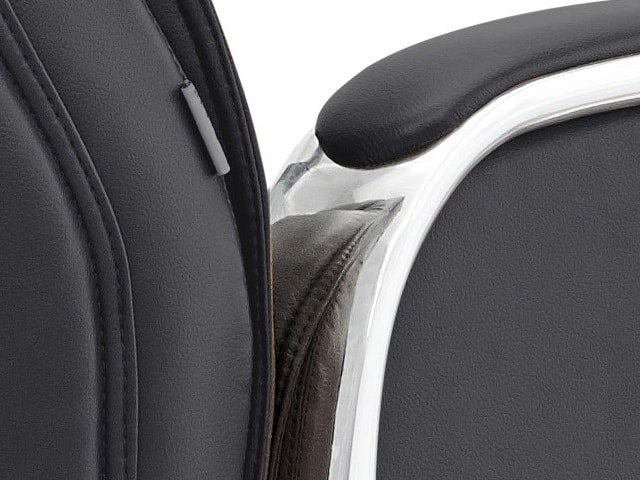 FAUTEUIL VISITEUR PU YS1202C NOIR C4 92*69*41