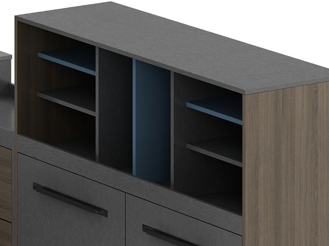 STATION DE TRAVAIL 2 PLACES CQ20 P07B-2B 3700x2465x750 CLR NORTH EURO