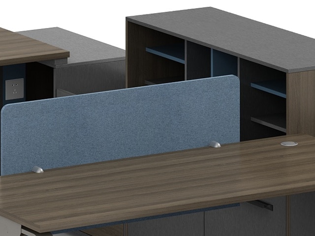 STATION DE TRAVAIL 2 PLACES CQ20 P07B-2B 3700x2465x750 CLR NORTH EURO