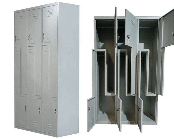ARMOIRE METAL VESTIAIRE 6 PORTES KD-054 GRIS 1850*1180*450 TOLE 0.7