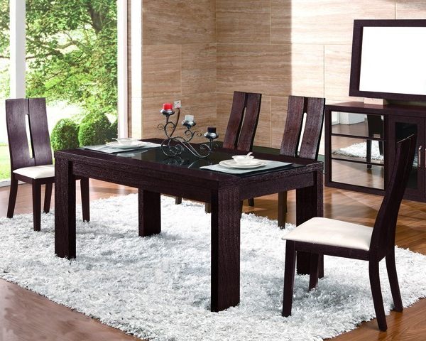 TABLE A MANGER 4 PLACES G18-4046DT 140*80*76 MARRON SANS CHAISE desto