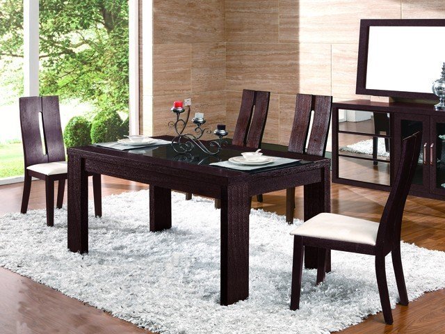TABLE A MANGER 4 PLACES G18-4046DT 140*80*76 MARRON SANS CHAISE desto