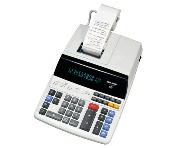 CALCULATRICE 12 CHIFFRES A RUBAN SHARP EL-2607 V