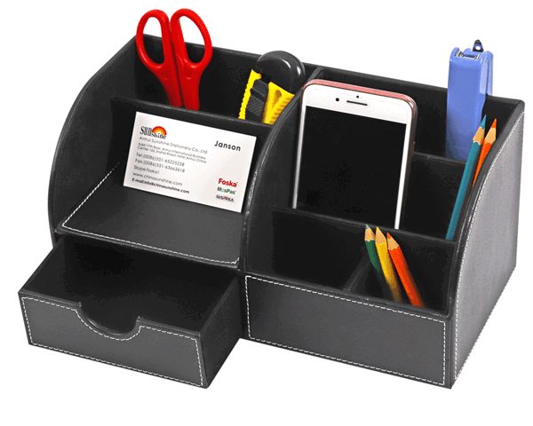 ORGANISEUR DE BUREAU EN CUIR ZM1006