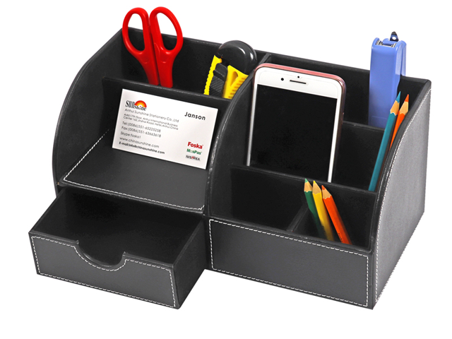 ORGANISEUR DE BUREAU EN CUIR ZM1006