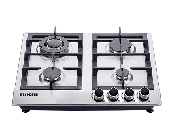PLAQUE CUISSON ENCASTRABLE 4 FEUX A GAZ NIKAI NGH3005N INOX 68*500*11