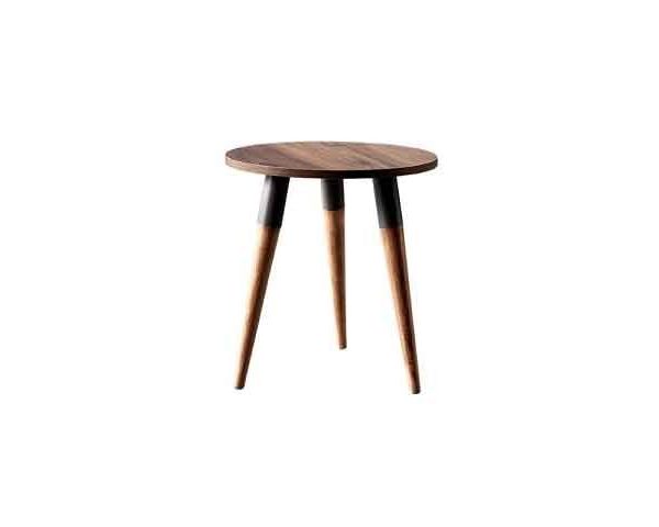 TABLE DE COIN HAUT FLEMENS 525*525*53 COULEUR MARRON