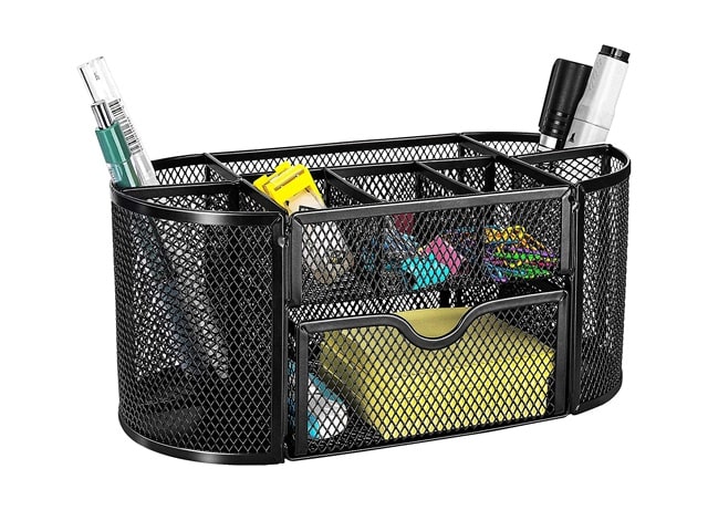 ORGANISEUR DE BUREAU EN METAL HY1002 NOIR