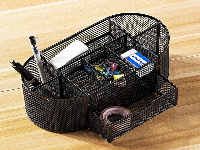 ORGANISEUR DE BUREAU EN METAL HY1002 NOIR