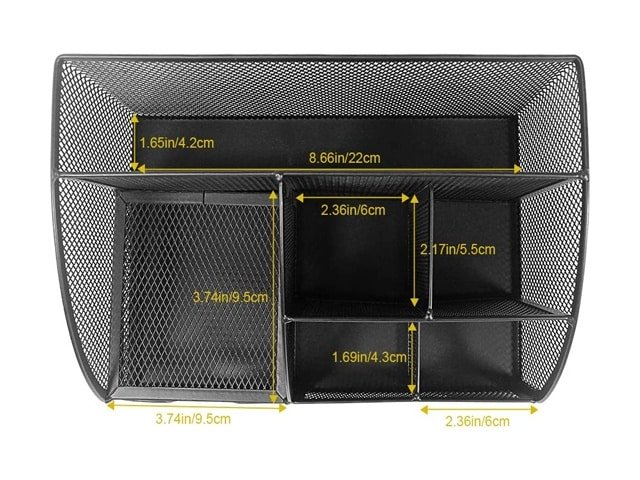 ORGANISEUR DE BUREAU EN METAL HY1004 NOIR