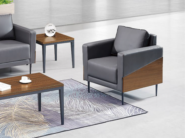 SALON DE BUREAU 5 PLACES PU KS-2005 NOIR 860-1850*800*830