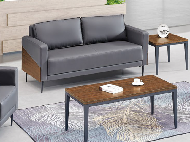 SALON DE BUREAU 5 PLACES PU KS-2005 NOIR 860-1850*800*830