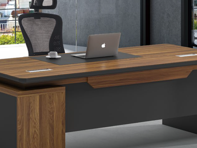 BUREAU DIRECTION KM-107 2000*1000*760 MELAMINE TP-904 MARRON+GREY