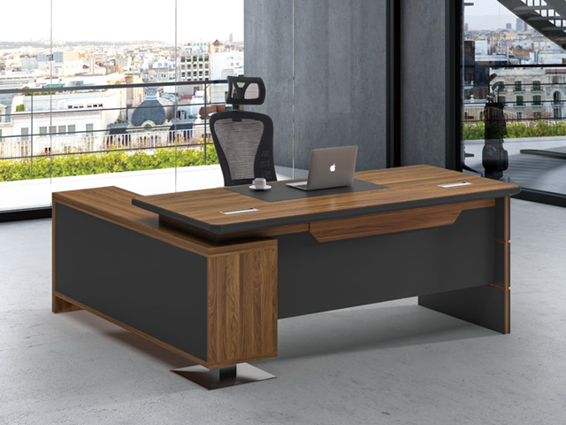 BUREAU DIRECTION KM-107 2000*1000*760 MELAMINE TP-904 MARRON+GREY