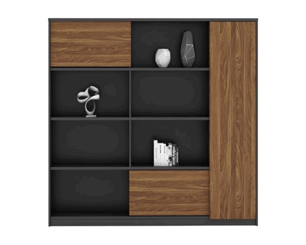 MEUBLE DE RGMT HAUT KB-605 1800*400*1800 MELAMINE TP-904 MARRON+GREY