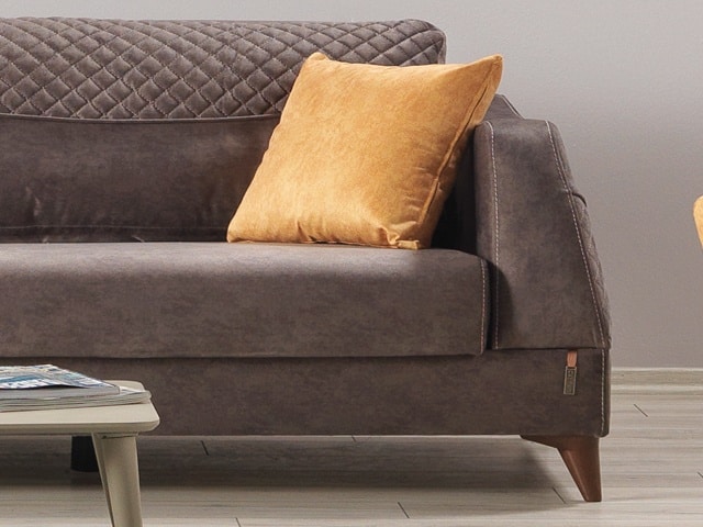 SALON TISSU 6 PLACES JENNA COULEUR GRIS 5215+JAUNE 5209