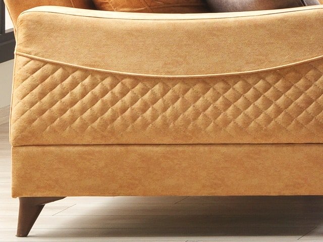 SALON TISSU 6 PLACES JENNA COULEUR GRIS 5215+JAUNE 5209