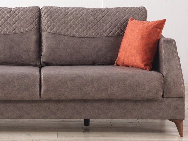 SALON TISSU 6 PLACES JENNA COULEUR GRIS 5215+JAUNE 5209