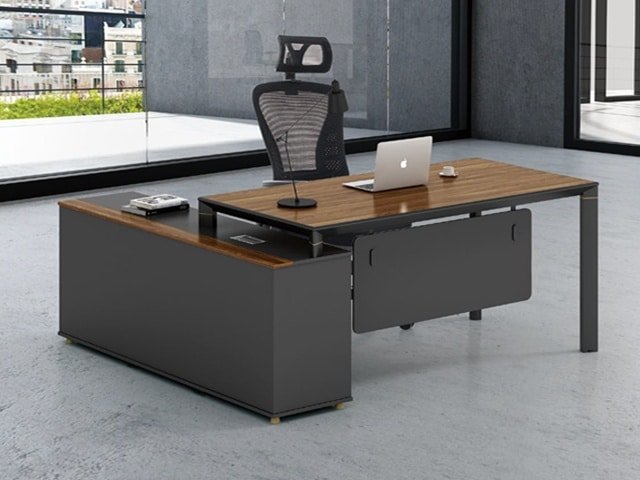 BUREAU DIRECTION KM-108 1800*900*760 MELAMINE TP-904 MARRON+GREY