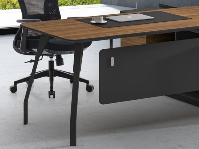 BUREAU DIRECTION KM-111 R 1600*800*760 MELAMINE TP-904 MARRON+GREY