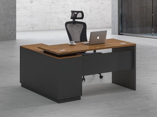 BUREAU DIRECTION KM-120 1400*700*760 MELAMINE TP-904 MARRON+GREY
