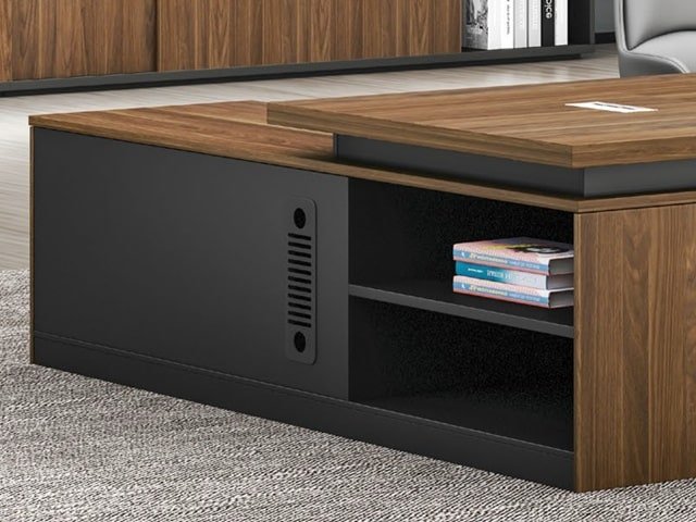 BUREAU PRESIDENT KM-100 2800*1200*760 MELAMINE TP-904 MARRON+GREY