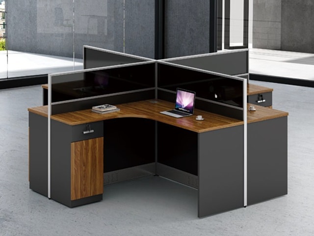 STATION DE TRAVAIL 4 PLAC KW-03-4 2800*2800*1150 MELAMIN TP-904 MAR+G