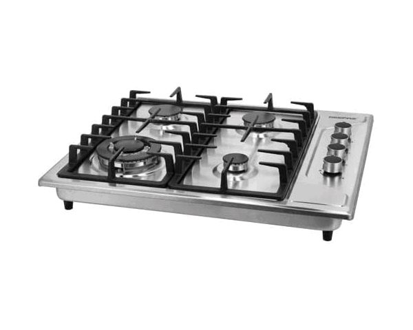 PLAQUE CUISSON ENCASTRABLE 4 FEUX A GAZ GEEPAS GGC31035 INOX 75*75*55