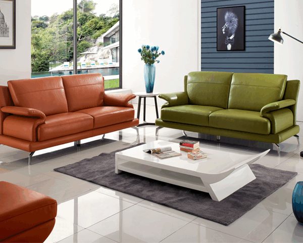 SALON CUIR 6 PLACES S-687 COULEUR A0252 CAMEL