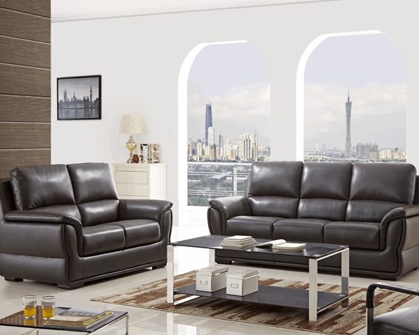 SALON CUIR 6 PLACES S-573 COULEUR A0252 CAMEL