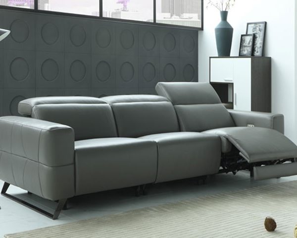 SALON CUIR 6 PLACES SE-885 COULEUR NOIR A90