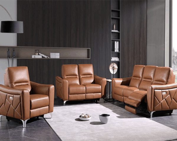 SALON CUIR 6 PLACES SE-920 COULEUR NOIRE A90